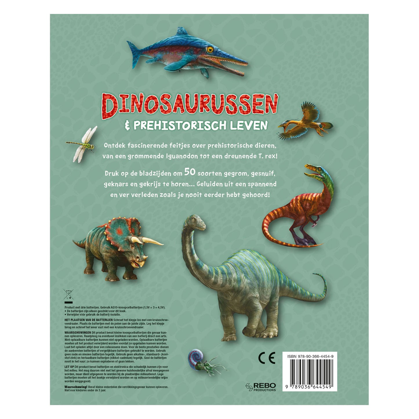 Rebo publishers geluidenboek dinosaurussen prehistorie