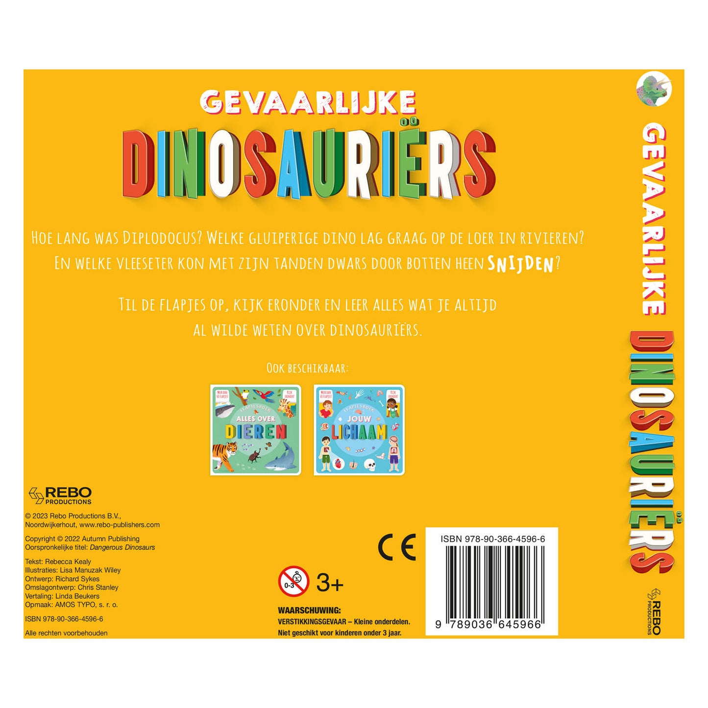 Rebo publishers gevaarlijke dinosauriers flapjesboek