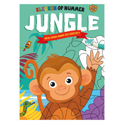 Rebo publishers jungle - kleuren op nummer 4+