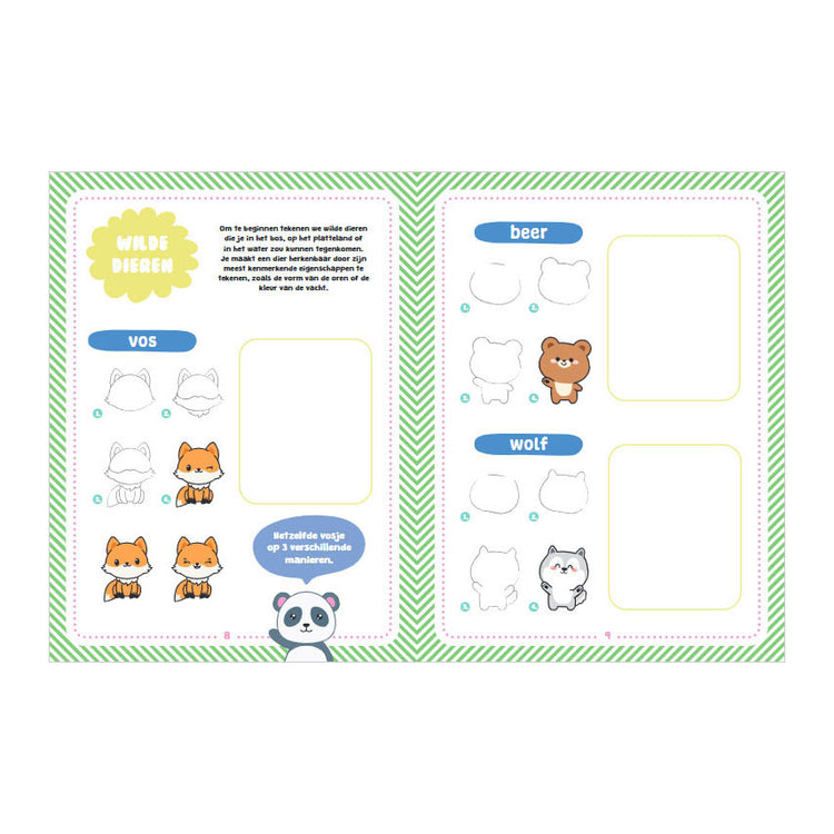 Rebo publishers kawaii tekenen - dieren