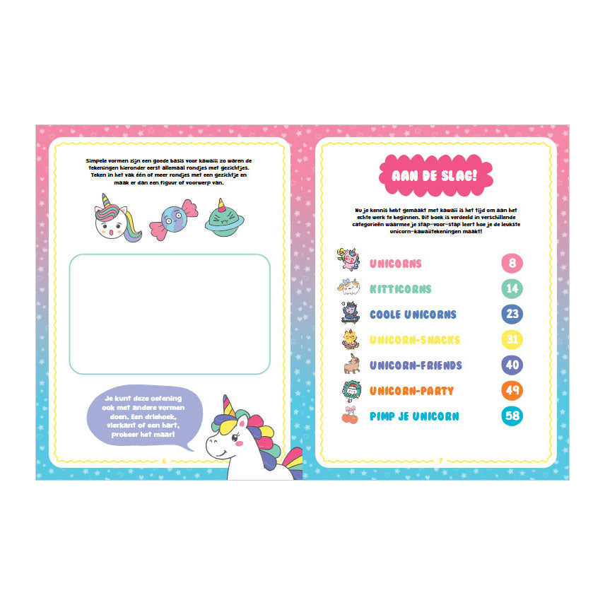 Rebo publishers kawaii tekenen - unicorns friends