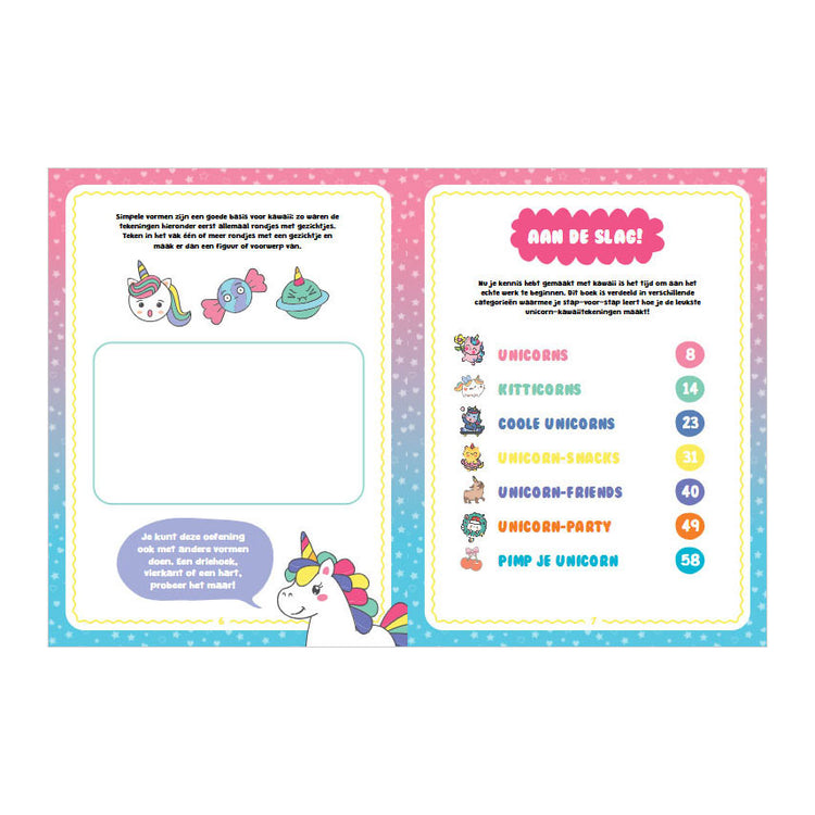 Rebo publishers kawaii tekenen - unicorns friends