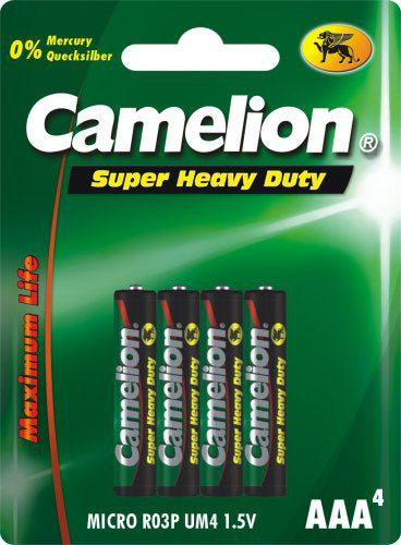 Jonotoys camelion aaa batterijen zink-carbon per 4 stuks