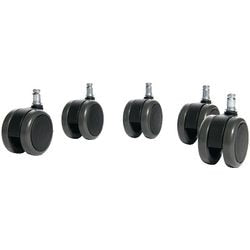 Wielen harde vloer diameter 60mm pennen 10mm zwart