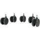 Wielen harde vloer diameter 60mm pennen 10mm zwart