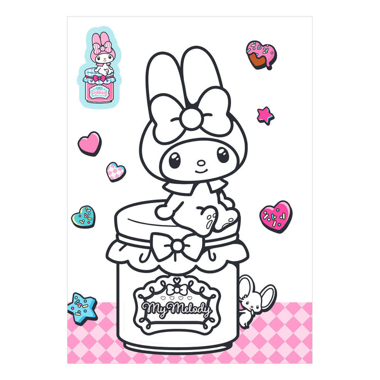 Gottmer uitgevers groep kleuren met kuromi, pompompurin, my melody