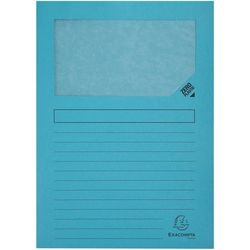Exacompta l-map met venster forever lichtblauw pak van 100 stuks
