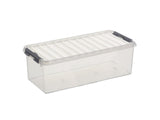 Sunware q-line multibox 6,5l + inzet met vakverdeling transparant metallic - afbeelding 1