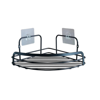Wicotex hoekrek metaal met 2 plakstrips zwart