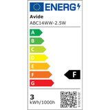 Avide led candle lamp 2,5w, e14 fitting, 3000 kelvin warmwit, 250 lumen - afbeelding 2