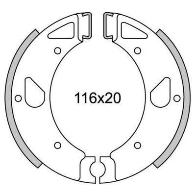 Newfren Remsegment GF0071 Florett-80 Voor Achter (1980->) 116*20mm