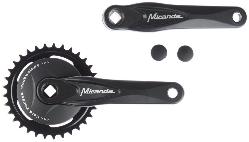 Miranda alfa 1 crankstel met disk 95mm zwart 33 tands 572233