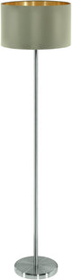 Eglo maserlo vloerlamp - e27 - 151 cm - stof - grijs taupe goud