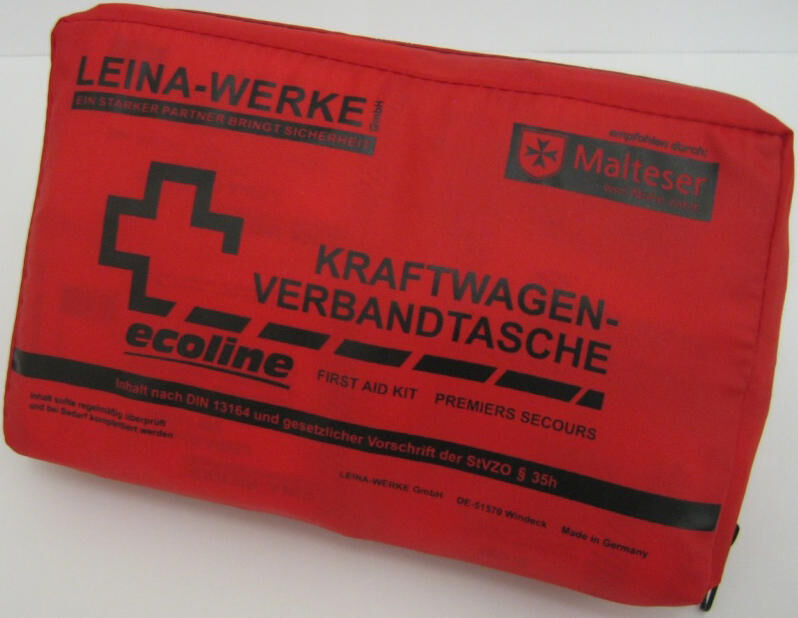 Leina-werke verbanddoos compact ecoline first aid bag nylon red din 13164