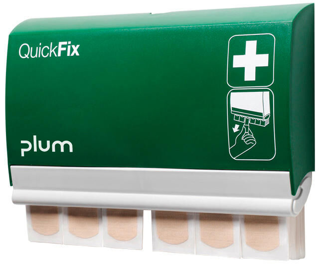 Plum pleisterdispenser quickfix elastic water resitsant plaster dispenser quickfi incl. 2x 45 patches