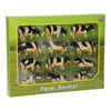 Kids globe koeien zwart wit liggend en staand 12stuks 1:32