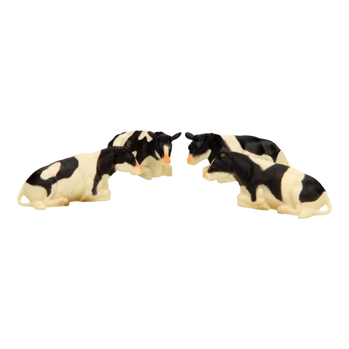 Kids globe koeien zwart wit liggend en staand 12stuks 1:32