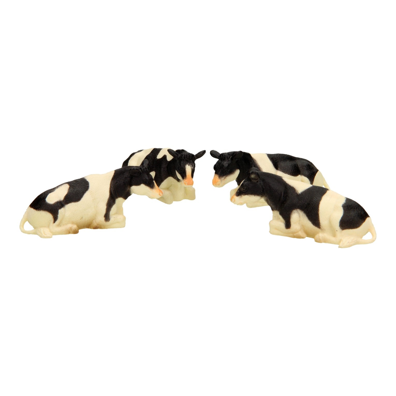 Kids globe koeien zwart wit liggend en staand 12stuks 1:32