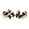 Kids globe koeien zwart wit liggend en staand 12stuks 1:32