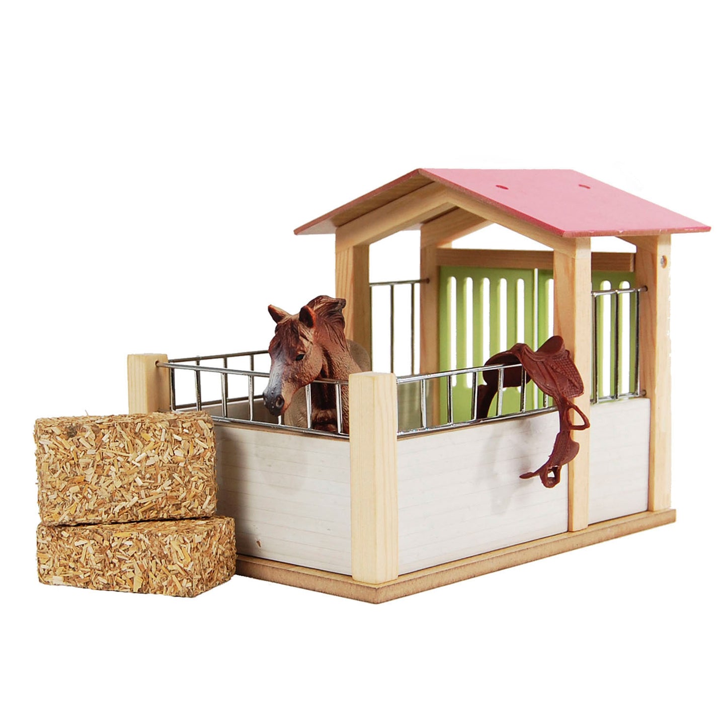 Kids Globe Globe Paardenbox Hout 1:24