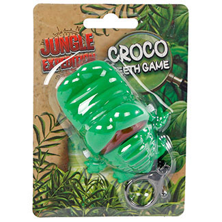 Jungle expedition bijtende krokodil sleutelhanger
