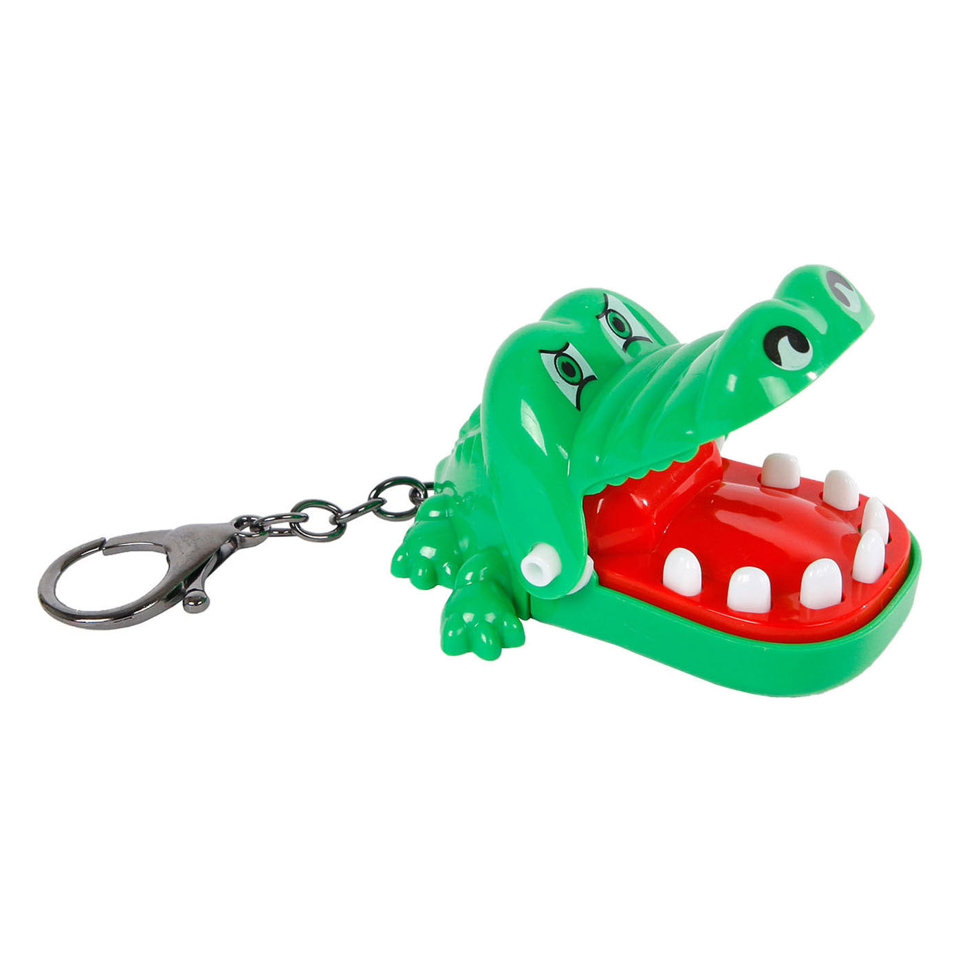 Jungle expedition bijtende krokodil sleutelhanger