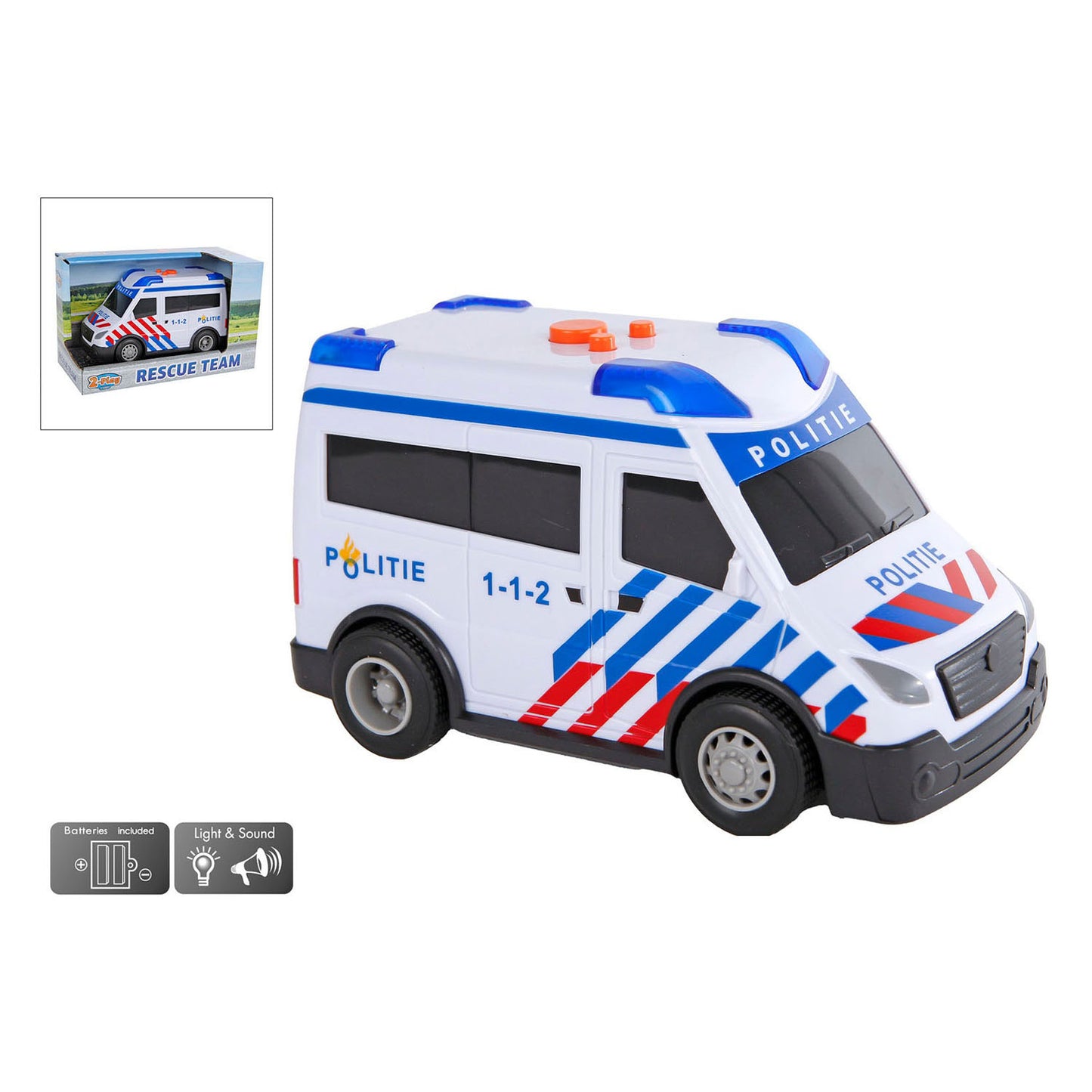 2-play politieauto 13,5cm