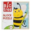 Houten blokpuzzel dieren fsc, 4st.