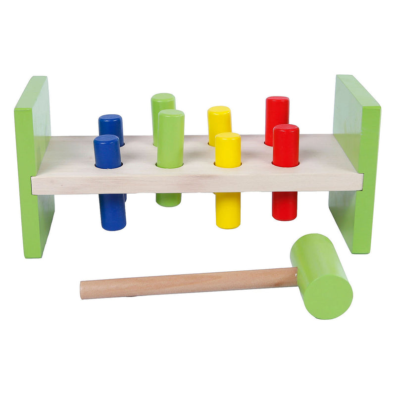 Houten hamerbank groen, 10dlg.