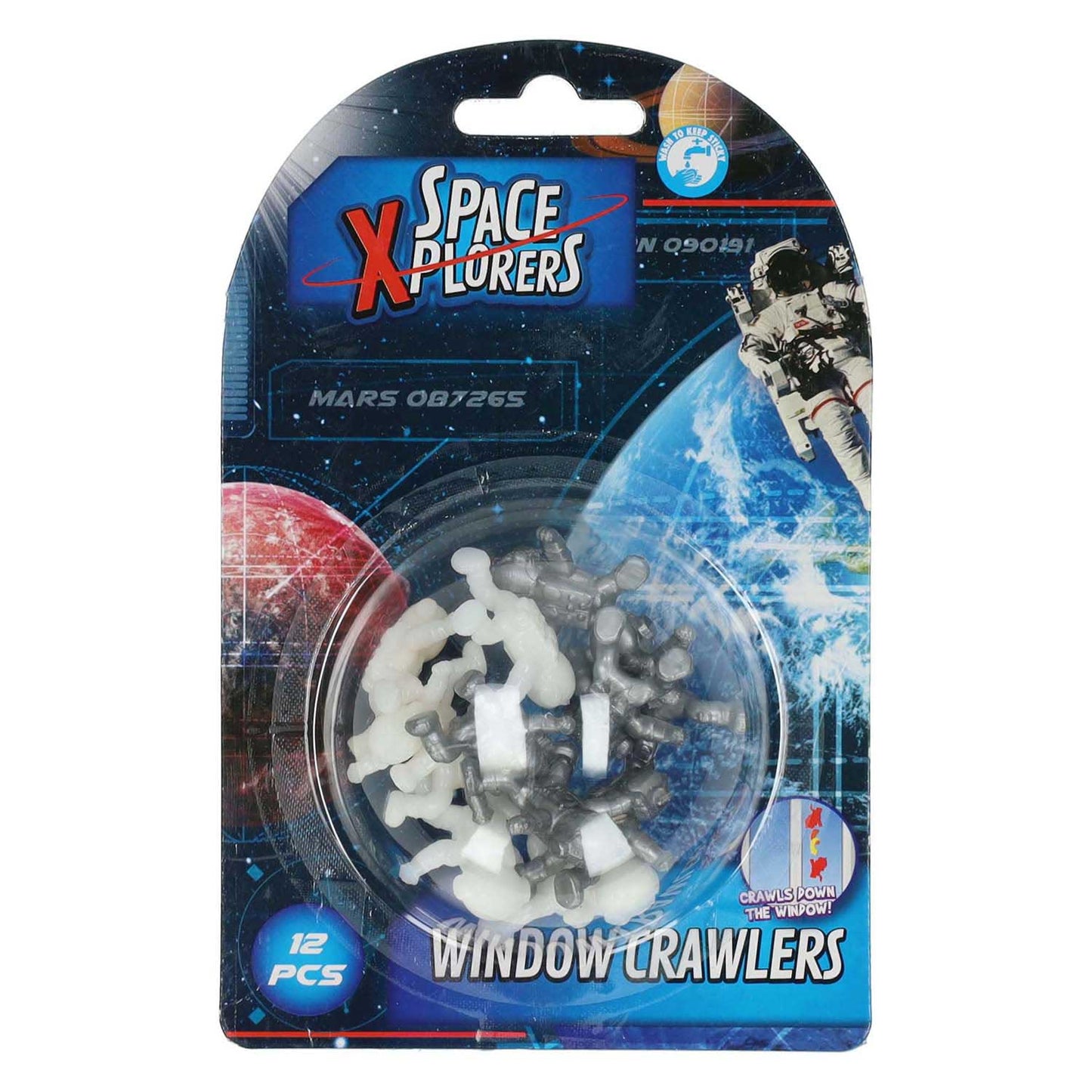 Space xplorers raamlopertjes astronaut 2cm, 12st.