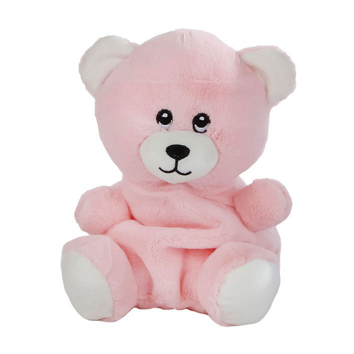 Mini club knuffel beer pluche - roze, 20cm