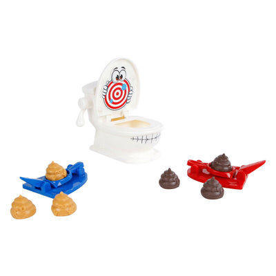 Poo poep schieten in het toilet kinderspel