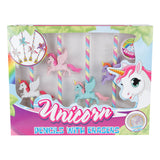 Merkloos sans marque unicorn potlood met gum set 4 stuks en puntenslijper - afbeelding 2
