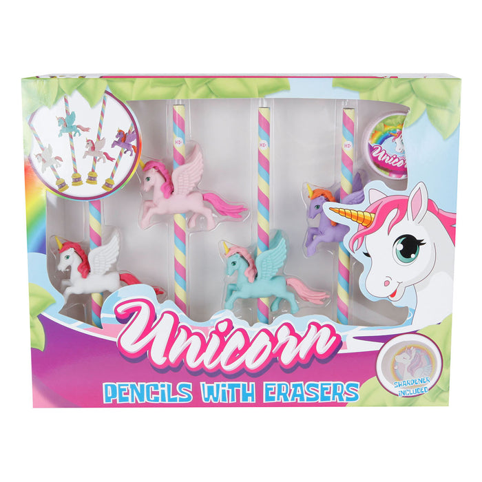 Merkloos sans marque unicorn potlodenset 5-delig met slijper