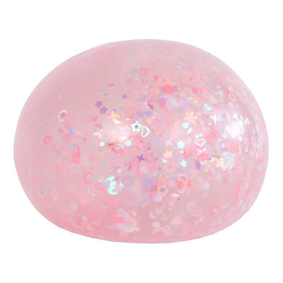 glamour mega squeeze knijpbal bloem en glitter, 9cm