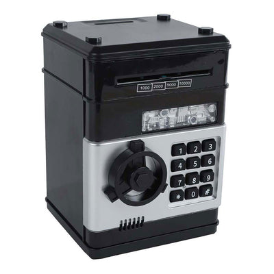 Geldkluis met geheime code zwart, 19,5cm