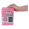 Van manen geldkluis speelgoed met geheime code roze 19,5cm.
