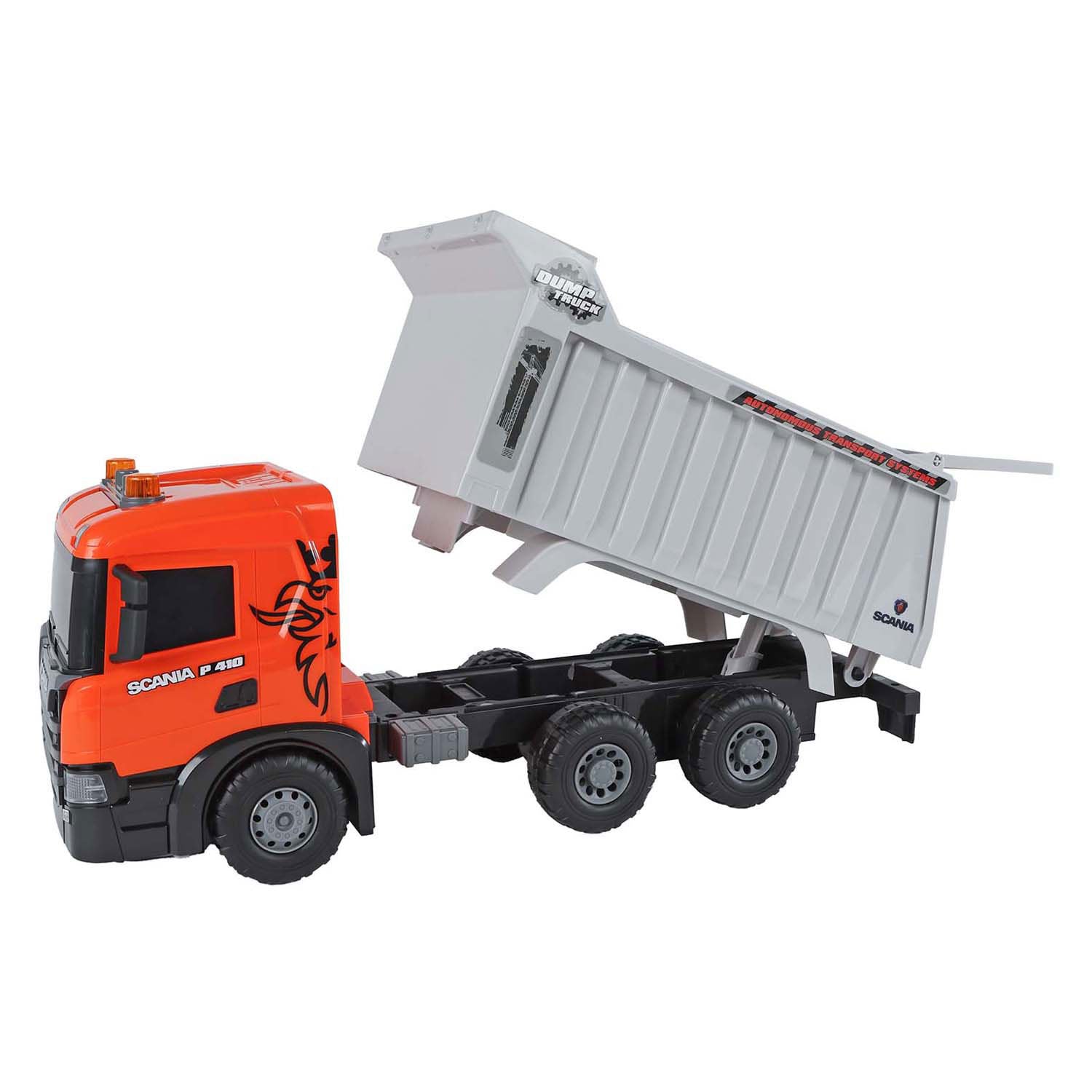 2-play scania vrachtwagen kiepwagen frictie met licht en geluid