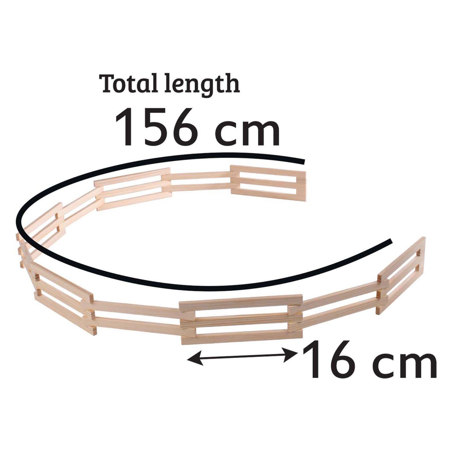 Kids globe houten omheining 1:24 156cm