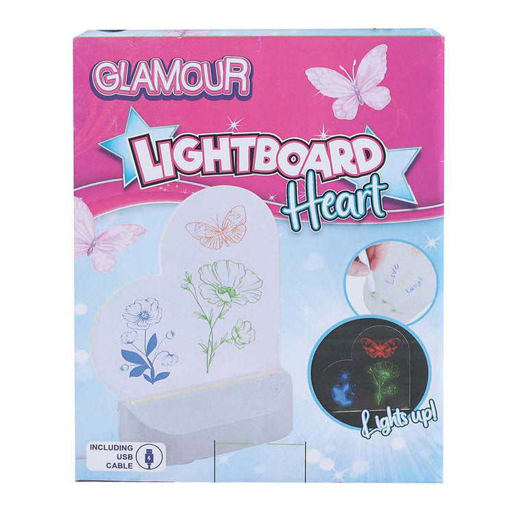 Van manen veenendaal bv glamour lichtbord hart met usb-aansluiting en 7 stiften