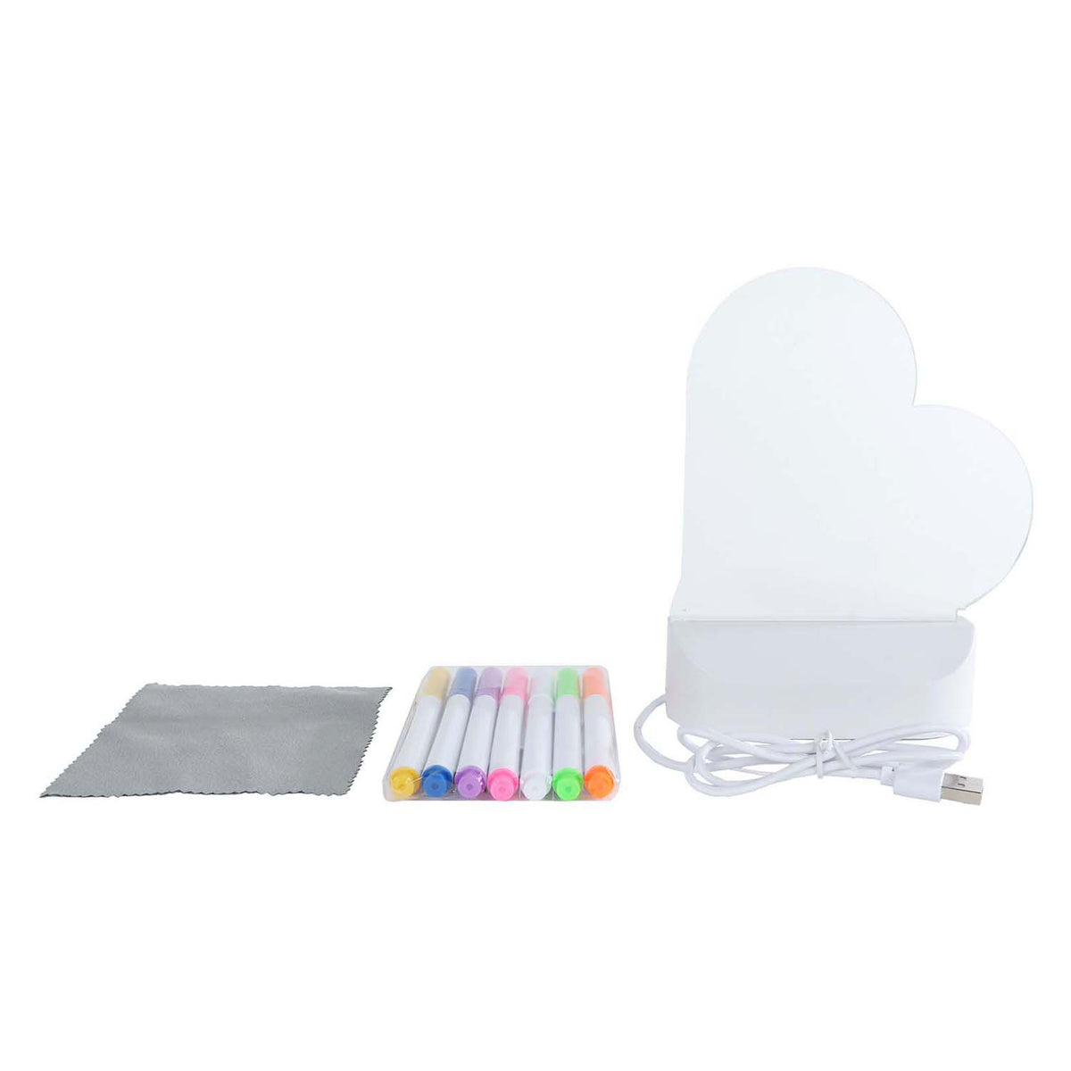 Van manen veenendaal bv glamour lichtbord hart met usb-aansluiting en 7 stiften