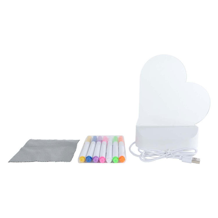 Van manen veenendaal bv glamour lichtbord hart met usb-aansluiting en 7 stiften