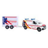 Kids globe vw transporter ambulance met aanhangwagen - afbeelding 1