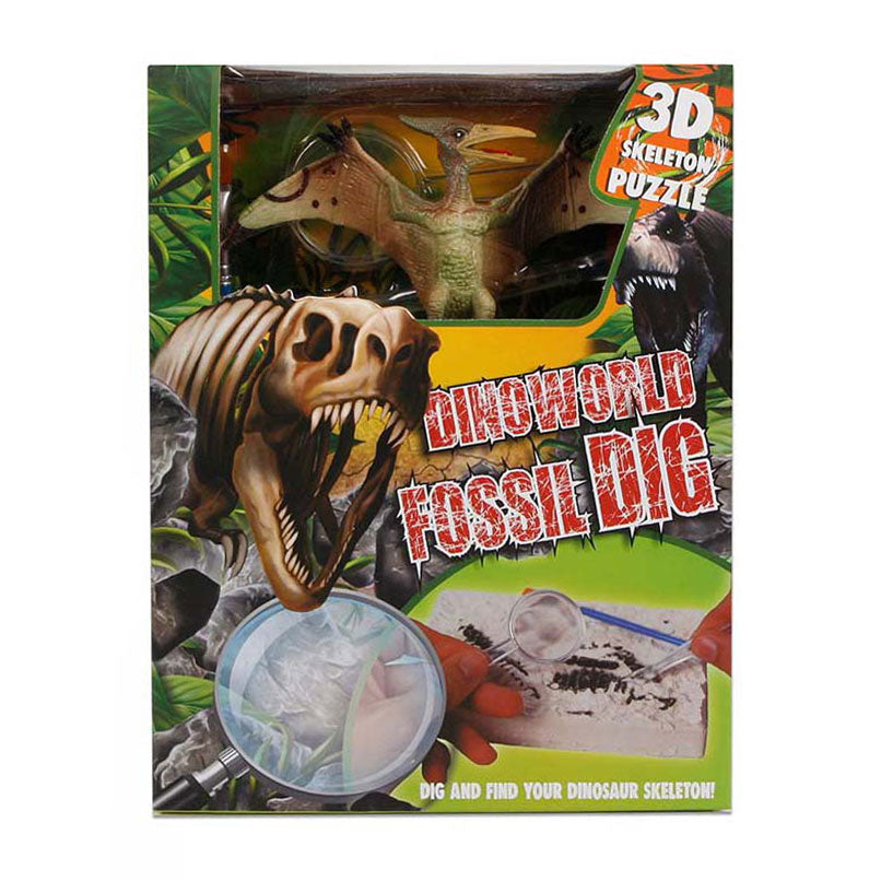Dinoworld fossiel hakken - puzzel met extra dinosaurus figuur