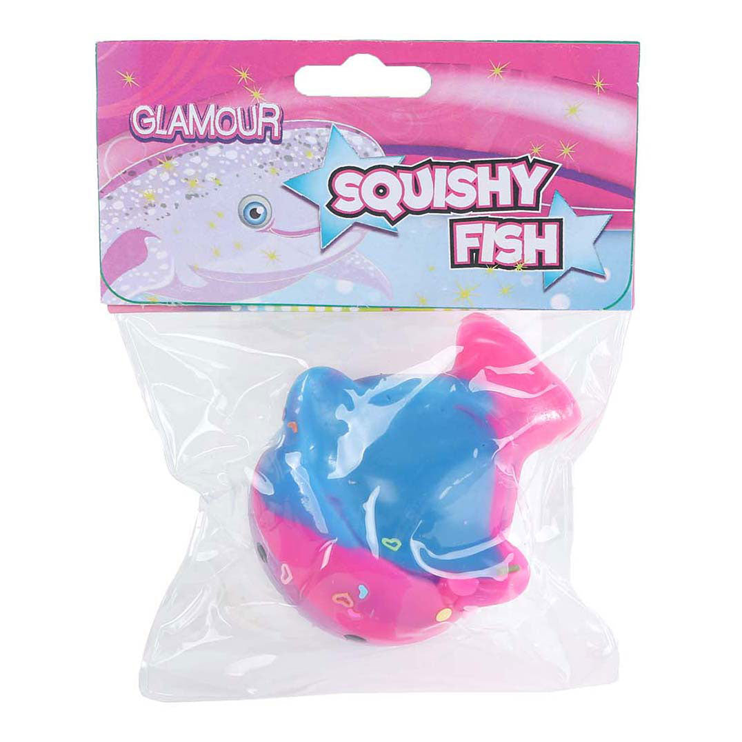 Glamour squishy walvisje met glitters