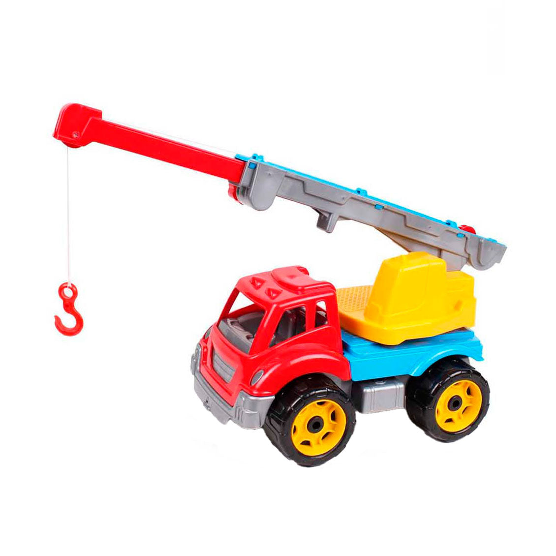 Sun fun kraanwagen rood geel, 36x20x21cm