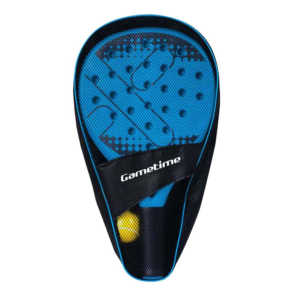 Gametime padel set van 2 rackets met bal in opbergtas, 3dlg.