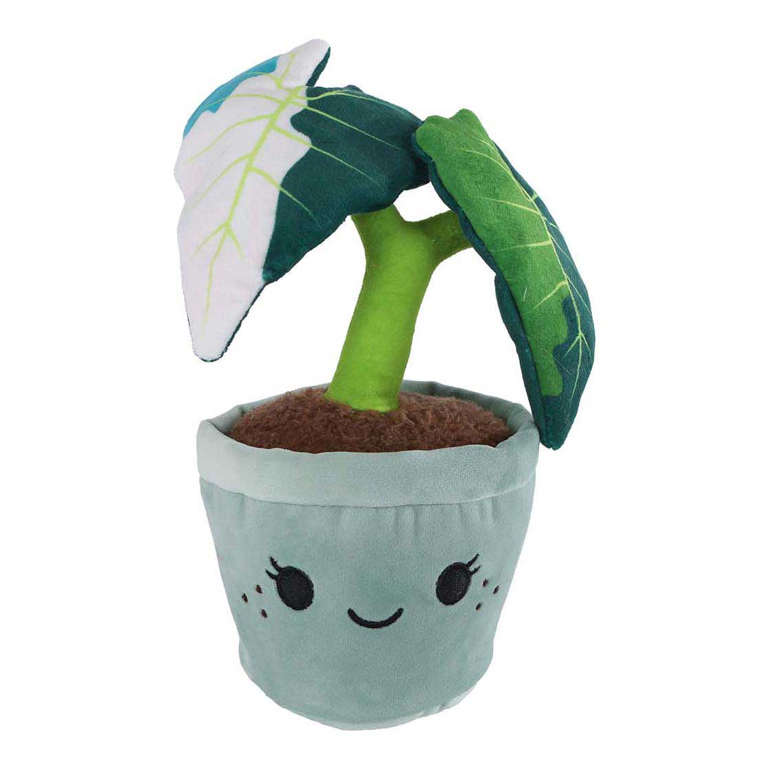Take me home plant pluche blauw - 24cm
