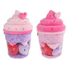 Fluffy menu pluche ijsje met 4 hartjes - 36cm