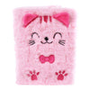 Glamour fluffy kat notitieboek a5 roze - 80pag.